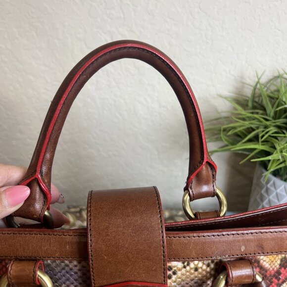 BRAHMIN ANNABELLE MULTI-COLOR ANACONDA SATCHEL Crossbody Purse - Picture 15 of 16